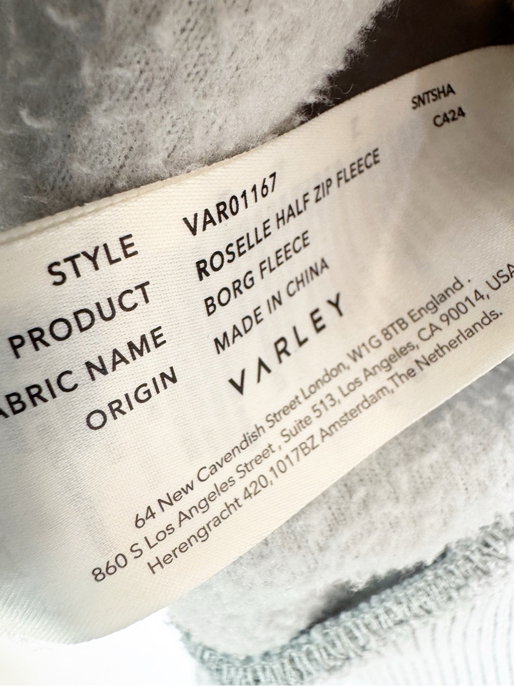 Varley Roselle Half-Zip Fleece Pullover Top Sweatshirt Pearl Blue Size S - Picture 11 of 15